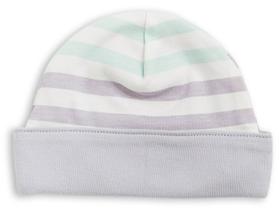 Gorro reversível listrado de algodão orgânico para bebê Finn + Emma 0-6 meses