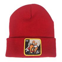 Gorro Sams Winter Warm Hats, tricotado, desleixado, com algemas, boné A
