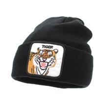 Gorro Tigers Winter Warm Hats, tricotado, desleixado, com punhos