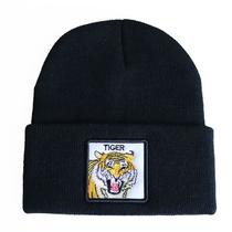 Gorro Tigers Winter Warm Hats, tricotado, desleixado, com punhos