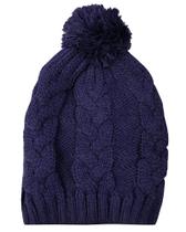 Gorro Touca De Frio Trico Trançado Com Pompom Quente Inverno Adulto Unissex Confortável