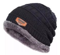 Gorro Touca De Lã Masculino Forrada Pelinho Inverno Frio