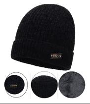 Gorro Touca De Lã Masculino Forrada Pelinho Inverno Frio