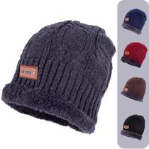 Gorro Touca De Lã Quentinha Unissex Forrada Pelinho Inverno Touca de Frio