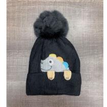 Gorro/ Touca Infantil Com 1 Pompom Lisa Forrada Por Dentro Para o Inverno Menino e Menina Moda Novo 2024 Toca de Frio