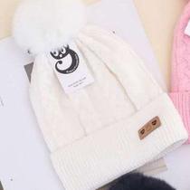 Gorro/ Touca Infantil Com 1 Pompom Lisa Forrada Por Dentro Para o Inverno Menino e Menina Moda Novo 2024 Toca de Frio