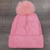Gorro/ Touca Infantil Com 1 Pompom Lisa Forrada Por Dentro Para o Inverno Menino e Menina Moda Novo 2024 Toca de Frio