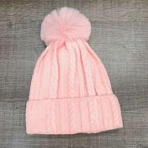 Gorro/ Touca Infantil Com 1 Pompom Lisa Forrada Por Dentro Para o Inverno Menino e Menina Moda Novo 2024 Toca de Frio