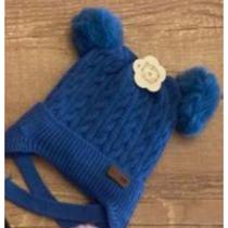 Gorro/Touca Infantil com dois pompom Amarrar liso Forrada Por Dentro para o inverno menino e menina moda novo 2023