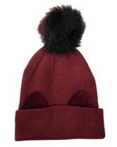 Gorro Touca Infantil Com Orelha De Gatinho e Pompom Quentinho Inverno Unissex Menino Menina Frio