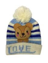 Gorro Touca Infantil Forro Interno Quentinho Com Pompom Menino Menina Confortável Frio Inverno