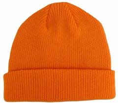Gorro Touca Lenhador Marinheiro Canelada Adulto Unissex Laranja Neon