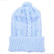 Gorro Trança com Bola Tamine Luxo Azul Claro Gorro Trança com Bola Tamine Luxo Azul Claro
