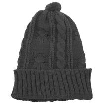 Gorro Trança com Bola Tamine Luxo Cinza