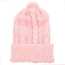 Gorro Trança com Bola Tamine Luxo Rosa Claro Gorro Trança com Bola Tamine Luxo Rosa Claro