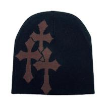 Gorro Tricotado Unissex Com Estampa De Letras Em Sânscrito Japonês Y2K, Quente Para Outono E