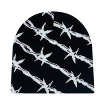 Gorro Tricotado Unissex Quente Para Outono E Inverno, Tendência De Moda Com Padrão De Twill