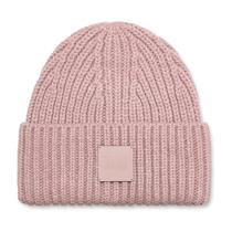 Gorro UGG Feminino Chunky Rib Lilás com Logotipo