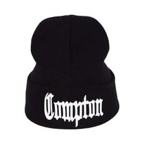 Gorro Unissex com Letras Compton Bordadas - Quente para Outono/Inverno