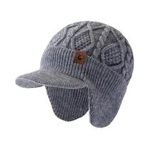 Gorro Unissex De Inverno Com Forro De Pelúcia Quente E Protetor De Orelhas, Gorro De Esqui Espesso