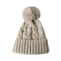Gorro Unissex De Lã Quente Com Forro De Fleece, Cor Sólida, Estilo Versátil Para Outono E Inverno,