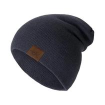 Gorro Unissex De Malha Macia E Quente, Casual, Elegante, Liso, Para Uso Diário, Para Homens E