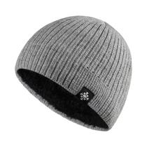 Gorro Unissex De Veludo Tricotado Quente E Grosso Com Proteção Para as Orelhas Para Outono E Inverno