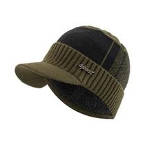 Gorro Unissex Quente De Inverno Com Forro De Pele, Gorro De Malha Grossa Com Etiqueta Esportiva Para