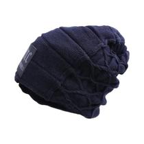 Gorro Unissex Quente De Inverno Com Forro De Pele, Touca Grossa De Esqui Com Letra NC Tricotada Para