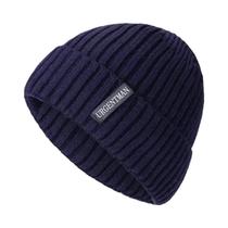 Gorro Unissex Quente De Inverno Com Forro De Pelúcia, Gorros Casuais De Malha Grossa Para Homens E