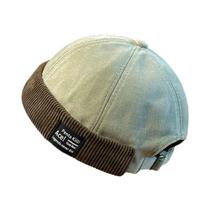 Gorro Unissex Y2K Vintage De Veludo Cotelê Sem Aba Estilo Docker Retrô Hip Hop Streetwear Para