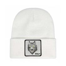 Gorro Wolfs Winter Warm Hats, tricotado, desleixado, com punhos Gorro Wolfs Winter Warm Hats, tricotado, desleixado, com punhos