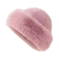 Gorros Femininos Quentes E Peludos Estilo Coreano Cor Sólida Outono Inverno Gorros Mongóis Espessos