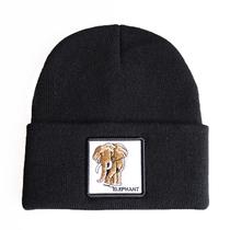 Gorros quentes de inverno da Elephants, tricotados, desleixados, com algemas