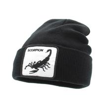 Gorros quentes de inverno Scorpions, tricotados, desleixados, com algemas