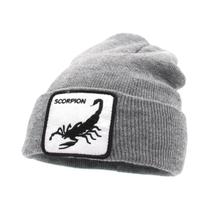 Gorros quentes de inverno Scorpions, tricotados, desleixados, com algemas