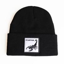 Gorros quentes de inverno Scorpions, tricotados, desleixados, com algemas