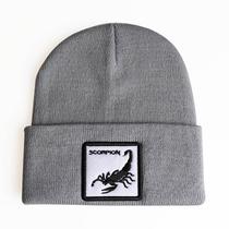 Gorros quentes de inverno Scorpions, tricotados, desleixados, com algemas