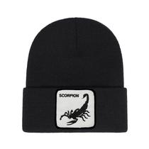 Gorros quentes de inverno Scorpions, tricotados, desleixados, com algemas