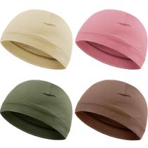 Gorros Skull Caps Syhood de algodão macio, 4 peças Gorros Skull Caps Syhood de algodão macio, 4 peças