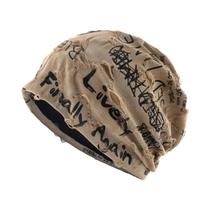 Gorros Unissex Vintage Com Estampa De Letras Desgastadas, Forrados Com Fleece Quente Para Primavera,