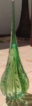 Gota De Decoração Em Cristal Murano Verde Esmeralda-P - Cristais Tavares