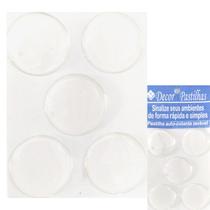 Gota De Silicone Anti-impacto Adesivo Circular Incolor 28mm - decor