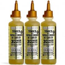 Gota Dourada Tonico Fortalecedor Power 3 Minutos Kit 3 Unid Argan