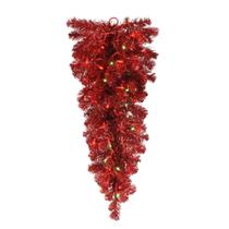 Gota Navideña de Espumillón Rojo de Lujo Artificial Vickerman 36 cm Gota Navideña de Espumillón Rojo de Lujo Artificial Vickerman 36 cm