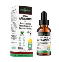 Gotas Africanas Com Arginina, Taurina, Ácido Aspártico, Boro, Zinco Em Gotas Rápida Absorção 30ml Nutri Salus - Nutrisalus