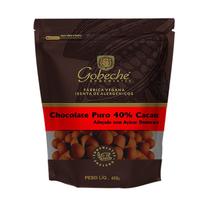 Gotas Chocolate Puro 40% Cacau Gobeche - Adoçado com Açúcar Demerara - 400g - Gobeche Chocolates