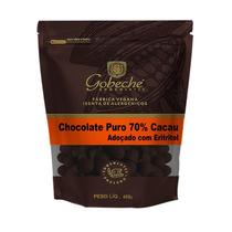 Gotas Chocolate Puro 70% Cacau Gobeche - Adoçado com Eritritol - 400g