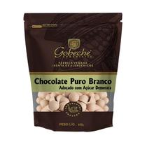 Gotas Chocolate Puro Branco Gobeche - Adoçado com Açúcar Demerara- 400g