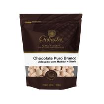 Gotas Chocolate Puro Branco Gobeche Adoçado com Maltitol e Stevia 400g